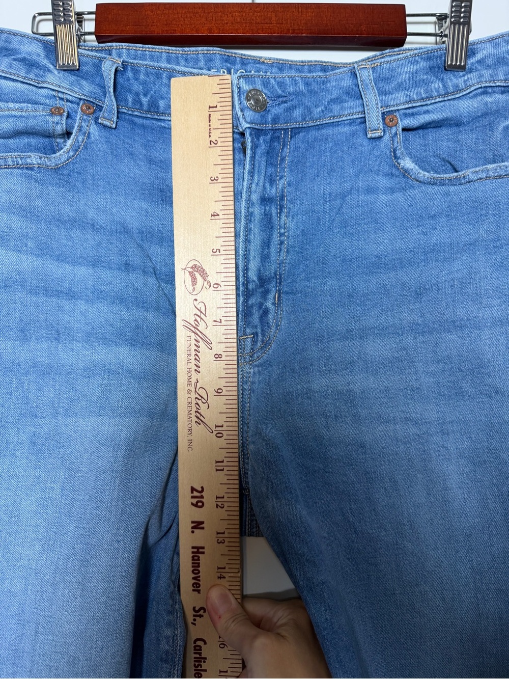 American Eagle Super High-Rise Baggy Wide Leg Jeans Size 10 / 30 Medium Wash - Picture 9 of 11